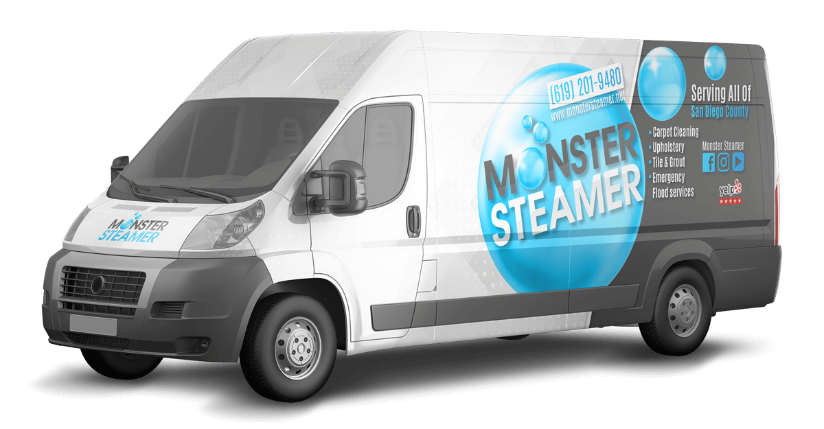 Monster Steamer van showcasing professional services