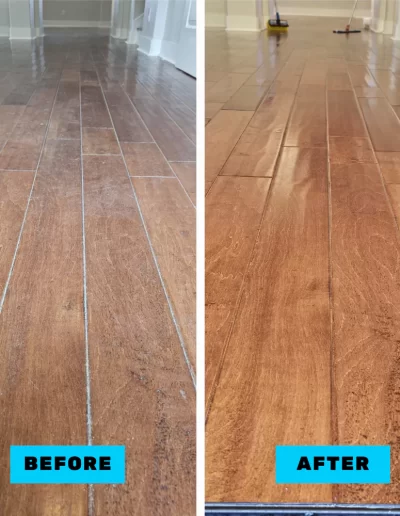 Hardwood Floor Cleaning Before & After