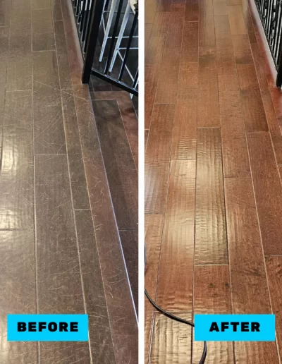 Hardwood Floor Cleaning Before & After