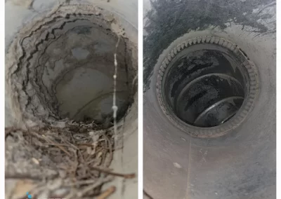Dryer Vent Cleaning Before & After