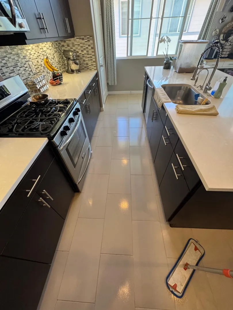 After Kitchen Tile & Grout Cleaning