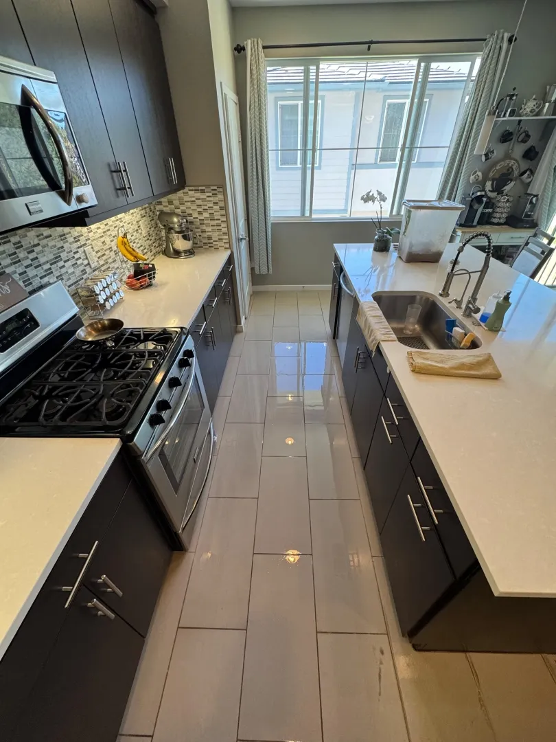 Before Kitchen Tile & Grout Cleaning